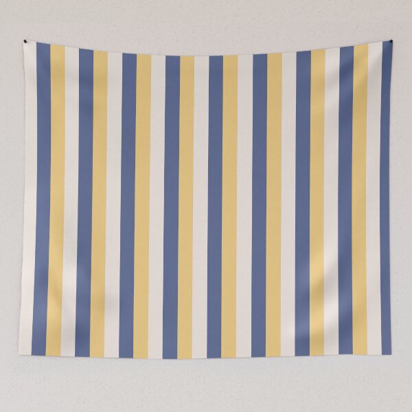 Item preview, blue yellow stripes - striped designed and sold by ZiphGames.