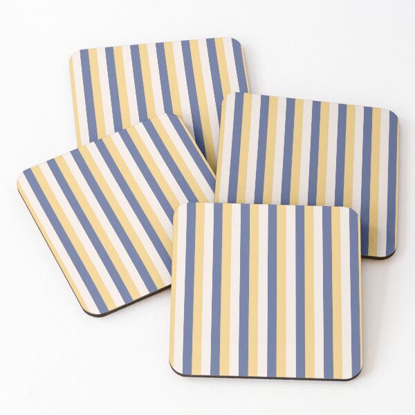 Item preview, blue yellow stripes - striped designed and sold by ZiphGames.