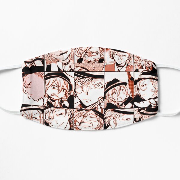 chuuya collage- manga color version Flat Mask