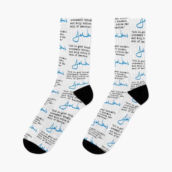 Item preview, John Lewis - Good Trouble - Necessary Trouble - Black/blue designed and sold by Thelittlelord.