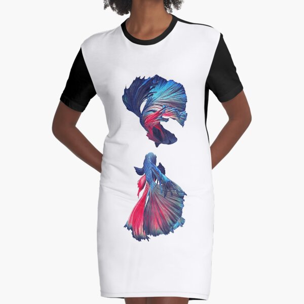 Little fishes Graphic T-Shirt Dress