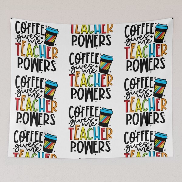 Item preview, Coffee Gives Me Teacher Powers designed and sold by 3bythelake.