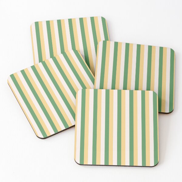 Item preview, yellow green stripes - striped designed and sold by ZiphGames.
