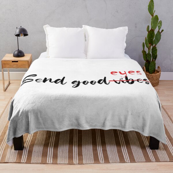 Item preview, Send good vibes eye funny quote designed and sold by Prerana Jain.