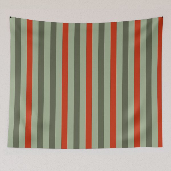 Item preview, green red  stripes - striped designed and sold by ZiphGames.