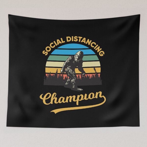 Item preview, Funny Bigfoot Social Distancing Champion designed and sold by creativehive.