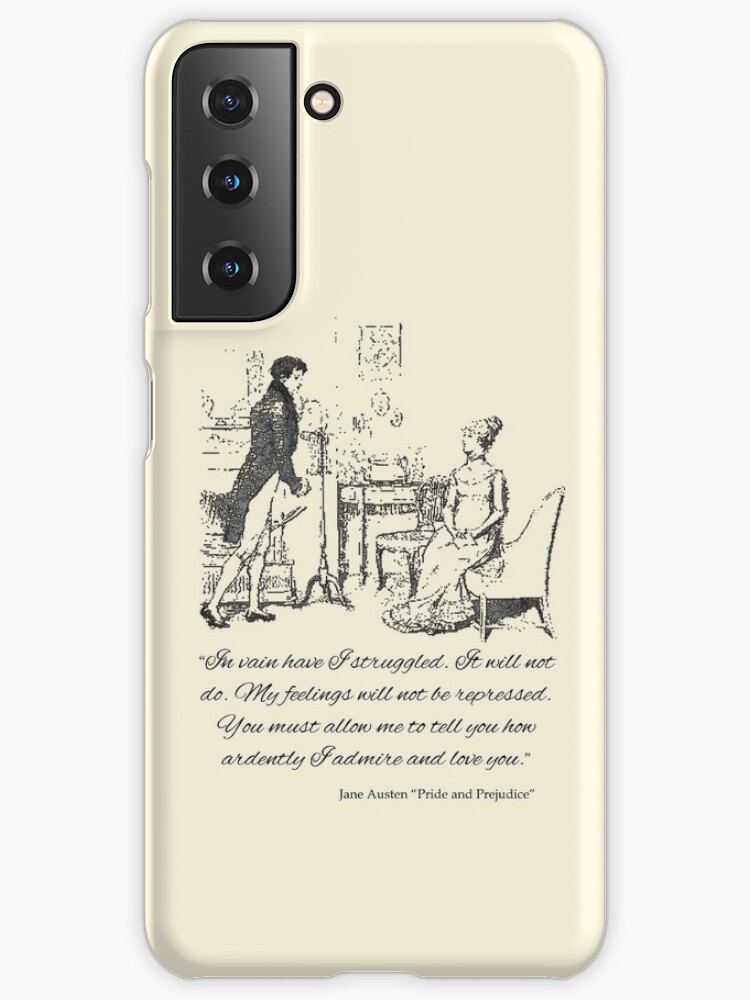 Jane Austen Vintage Book Club Mr. Darcy & Lizzy Fans Literary Pride and  Prejudice Gifts | Samsung Galaxy Phone Case