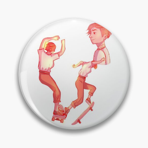Item preview, skater girl poses in monochromatic red design designed and sold by Jenny Romeril.