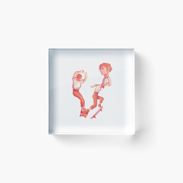 Item preview, skater girl poses in monochromatic red design designed and sold by Jenny Romeril.