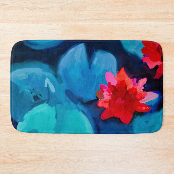 Item preview, red lotus water lily blooming on water painting  designed and sold by KARTICK DUTTA.