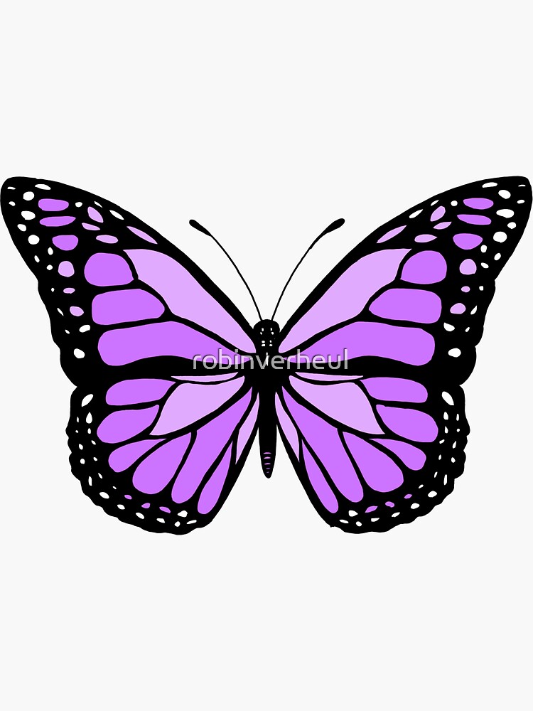 purple butterfly stickers