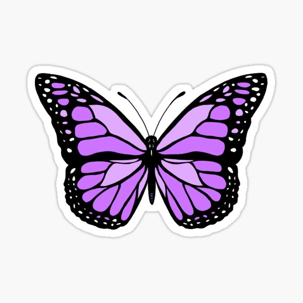 purple butterfly stickers