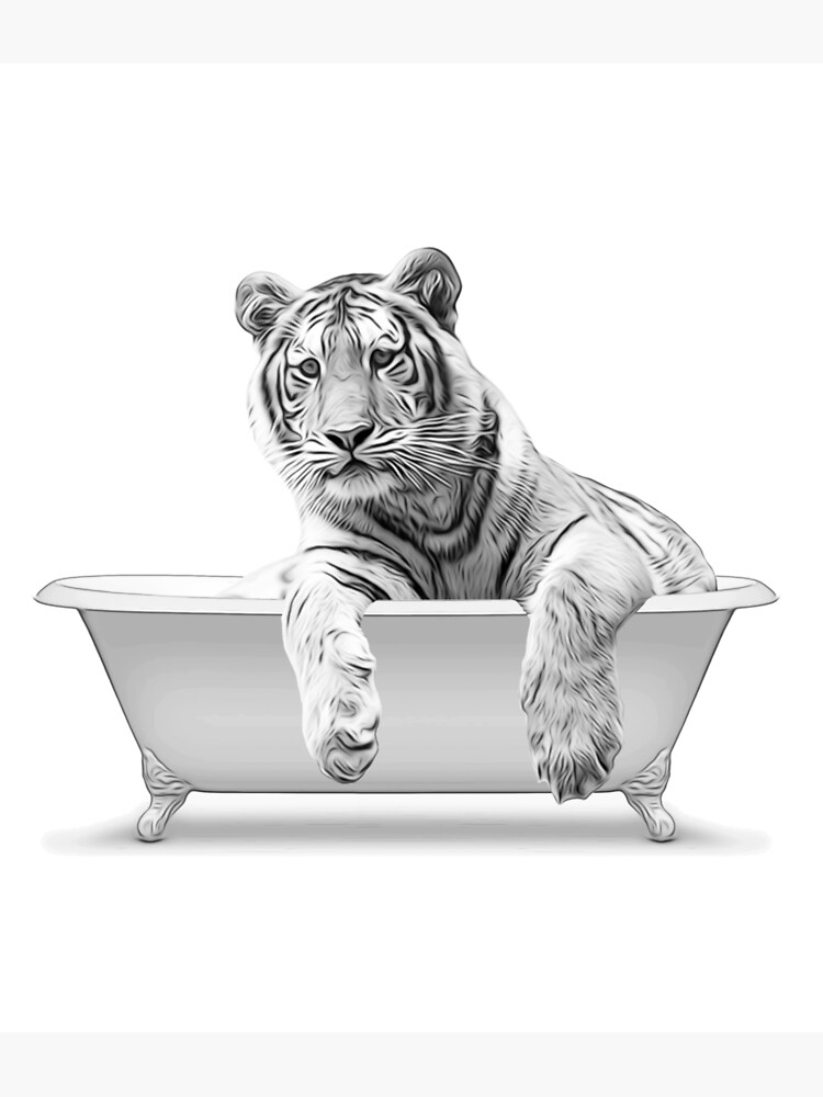 "bathroom art, tiger wall art, bathroom wall art, bathroom kids art