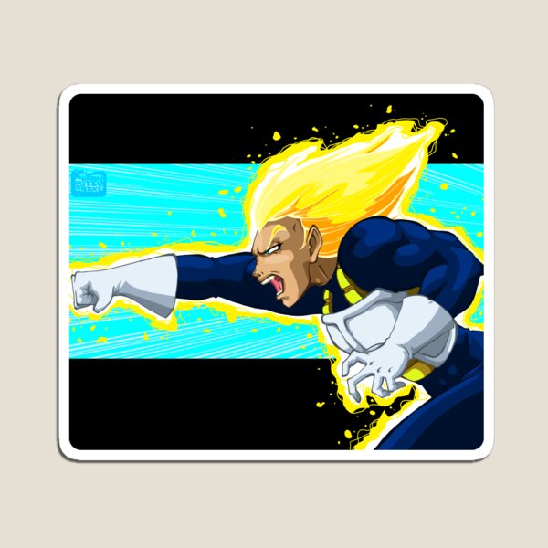 SSJ Vegeta Magnet for Sale by jixelpatterns