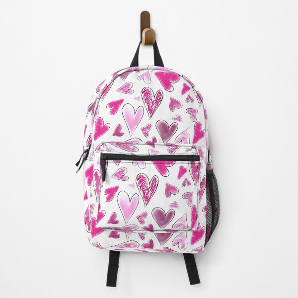 Item preview, Whimsical Pink Messy Hearts Pattern designed and sold by Clare Walker.