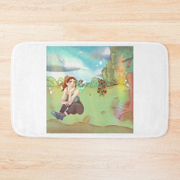 Item preview, fairy girl sat in a rose field surrounded by flowers and trees designed and sold by Jenny Romeril.