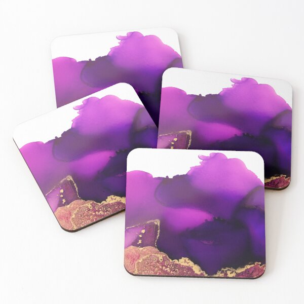 Item preview, Purple + Gold Alcohol Ink   designed and sold by MoCraftsCo.
