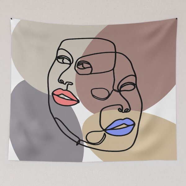Item preview, Two-faced Abstract on a multi colored background. decorating, interiors designed and sold by jayne0524.