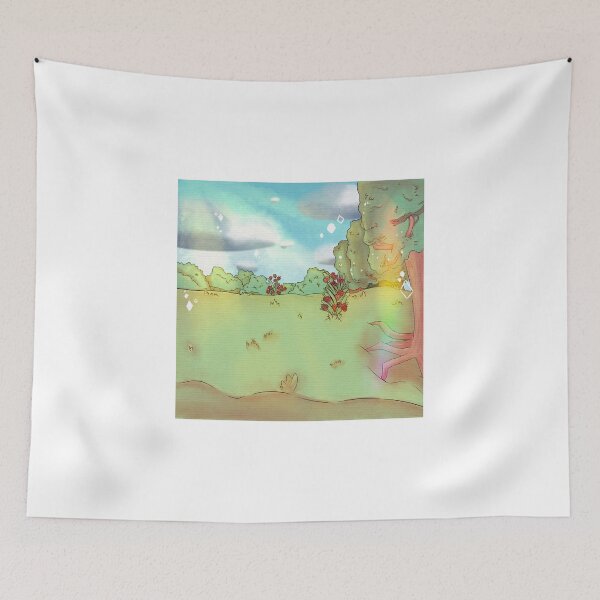 Item preview, a rose field surrounded by flowers and trees designed and sold by Jenny Romeril.