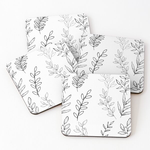 Item preview, Black and White Sprigs designed and sold by Enid Guinn.