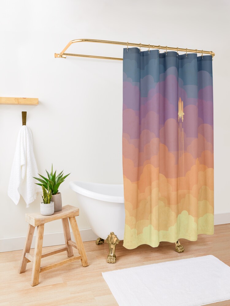 Alternate view of Clouds Shower Curtain