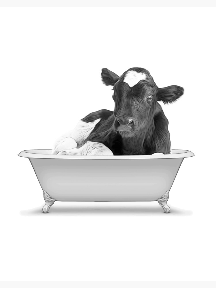 Cow Print Cow Art Bathroom Art Bathroom Wall Art Bathroom Kids Art Bathroom Decor Bathroom Wall Decor Animal Art Black And White Art Art Board Print By Printablelisas Redbubble