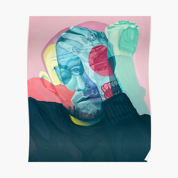 Collage Head Mac Poster