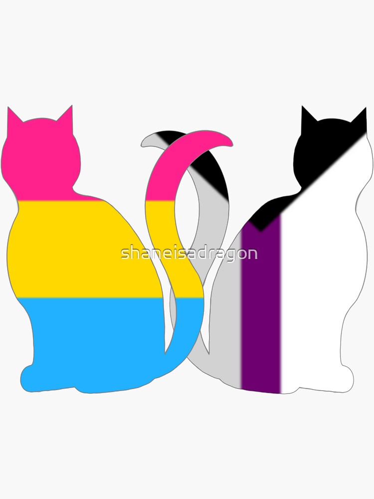 Pan Demisexual Pride Cats Sticker For Sale By Shaneisadragon Redbubble