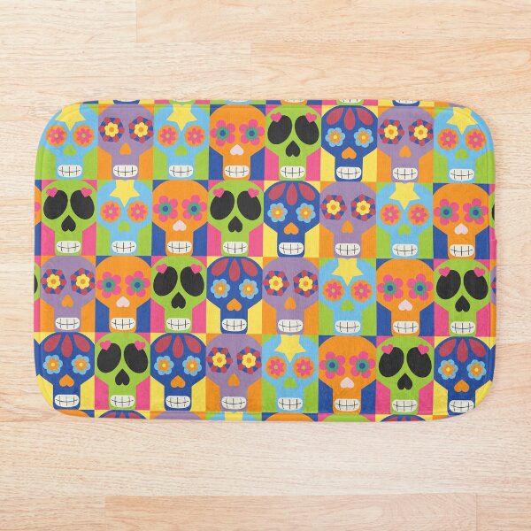 Item preview, Colorful pattern of skulls of the Day of the Dead designed and sold by Luz ArtDesing.