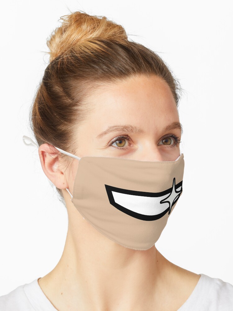 Roblox Smile Face Mask Mask By Rivenfalls Redbubble - roblox character irl meme