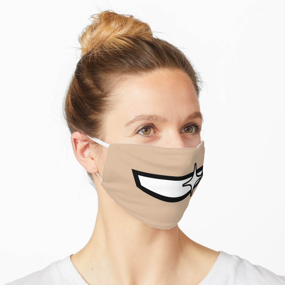 Roblox Smile Face Mask Mask By Rivenfalls Redbubble - funny smiling girl face roblox