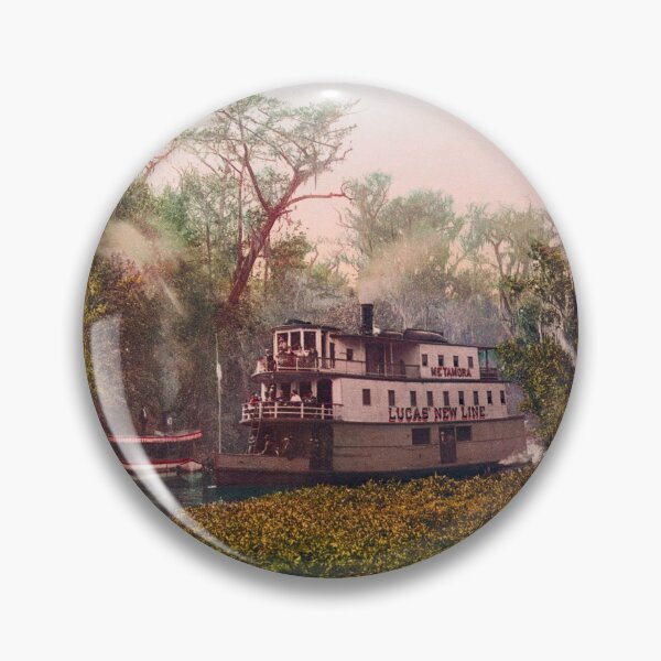 Item preview, Steamboat On The Ocklawaha - Florida - 1902 Photochrom designed and sold by warishellstore.