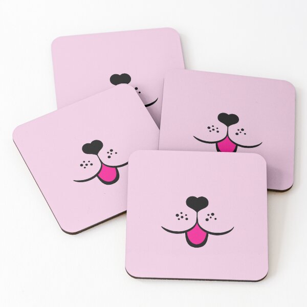 Item preview, cute dog with heart dog nose pink - dog gift designed and sold by MadandMean.
