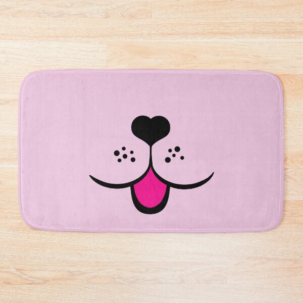 Item preview, cute dog with heart dog nose pink - dog gift designed and sold by MadandMean.