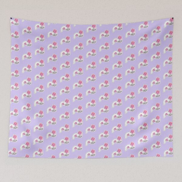 Item preview, cute axolotl and strawberry pearl tea designed and sold by Artbyacat.