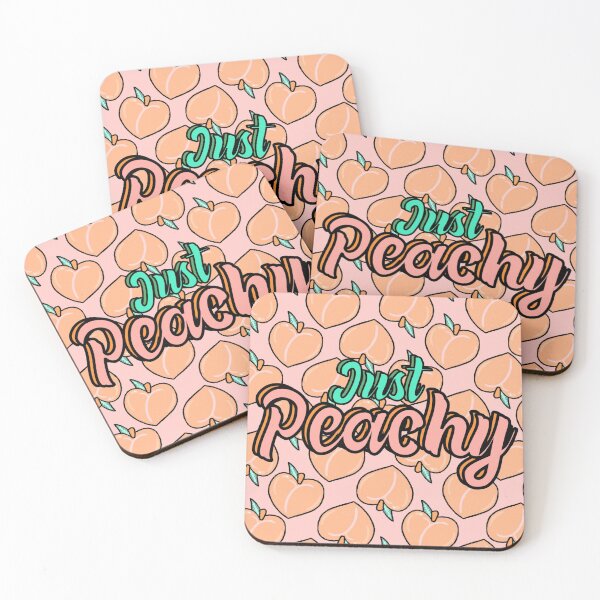Item preview, ‘Just Peachy’ Peach Text Art designed and sold by PerpetualPanic.