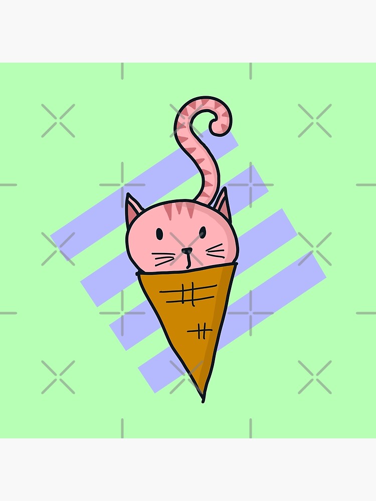 "Strawberry Cat ice cream" Poster by JokeGysen Redbubble
