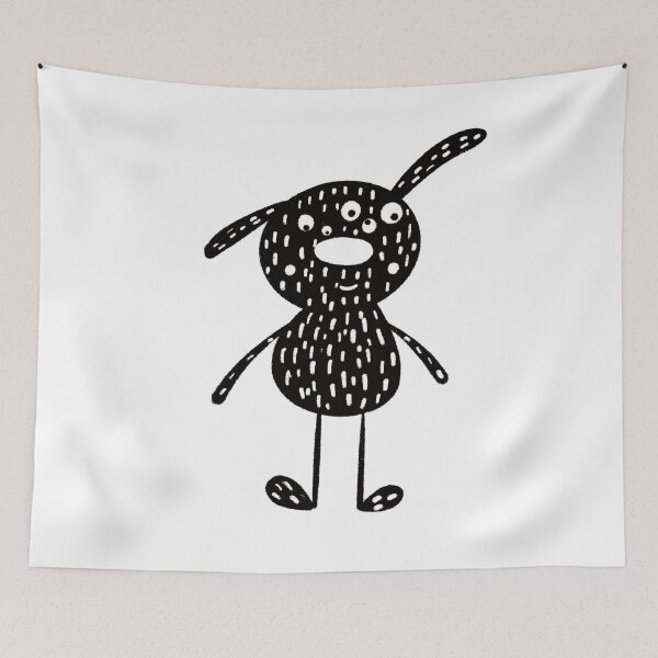 Item preview, Funny black and white creature nr13 designed and sold by KateCrafts.