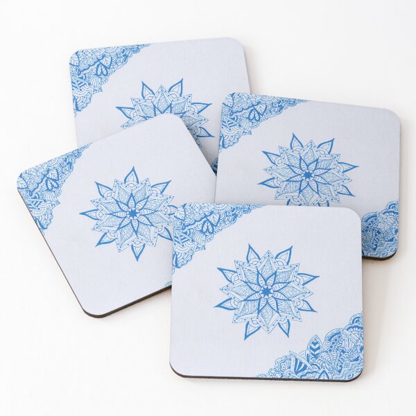 Item preview, Ocean Blue Border Mandala designed and sold by MarisaGoncalves.