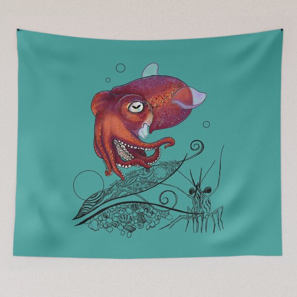 Item preview, Stubby Squid Doodle designed and sold by mernstw.