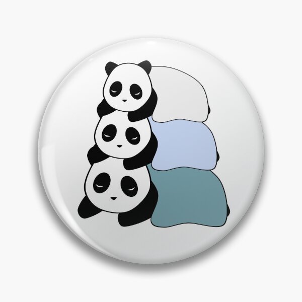 Item preview, Sleepy Panda Stack (Blue, White Background) designed and sold by elrathia.