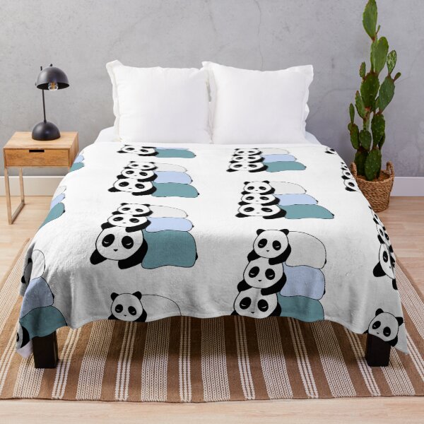 Item preview, Sleepy Panda Stack (Blue, White Background) designed and sold by elrathia.