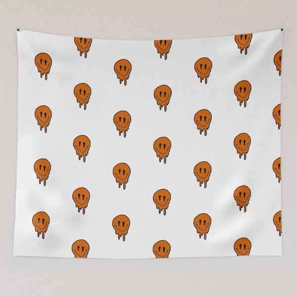 Item preview, orange drippy smiley face  designed and sold by zarapatel.