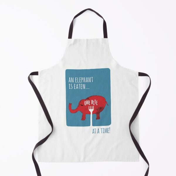 Item preview, 'You Eat an Elephant One Bite at a Time' Illustration designed and sold by Mitsy Art.