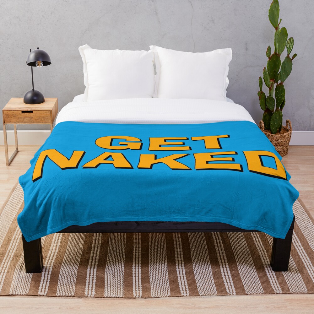 Get Naked Throw Blanket By Theianfox Redbubble