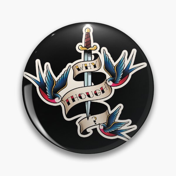 Item preview, Why Though Old School Sparrow Ribbon Tattoo designed and sold by supermara.