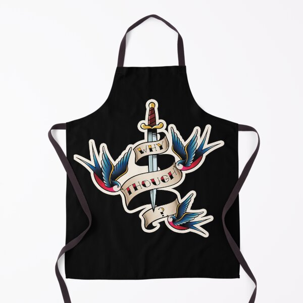 Item preview, Why Though Old School Sparrow Ribbon Tattoo designed and sold by supermara.