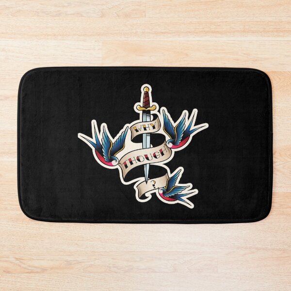 Item preview, Why Though Old School Sparrow Ribbon Tattoo designed and sold by supermara.