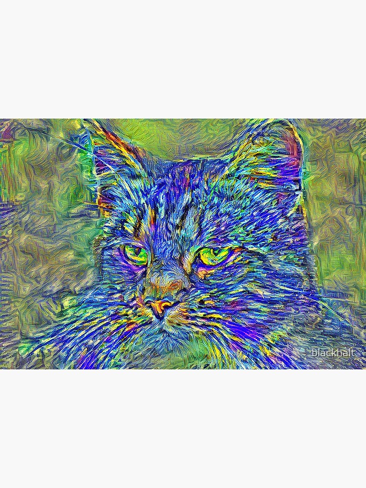 Artificial neural style Post-Impressionism cat by blackhalt