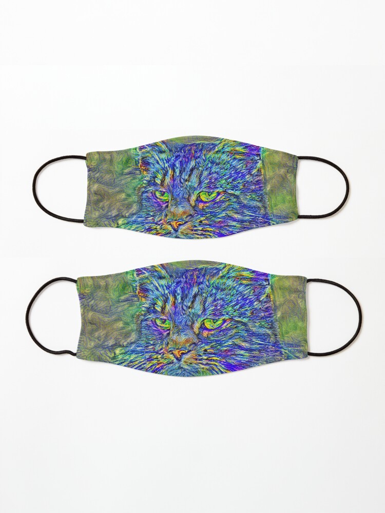 Alternate view of Artificial neural style Post-Impressionism cat Mask